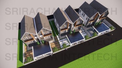 งานออกแบบโครงสร้างบ้านจัดสรร