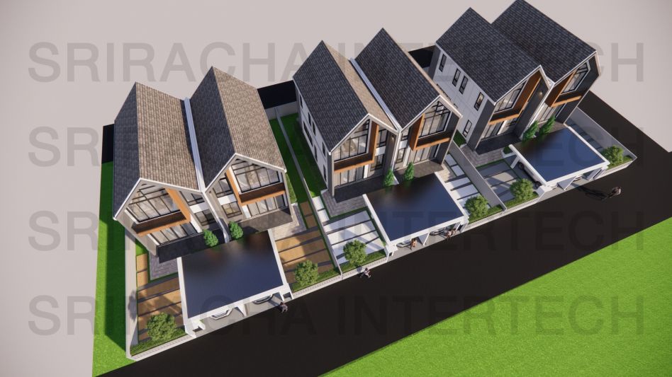งานออกแบบโครงสร้างบ้านจัดสรร