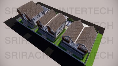 งานออกแบบโครงสร้างบ้านจัดสรร