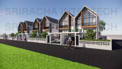 งานออกแบบโครงสร้างบ้านจัดสรร